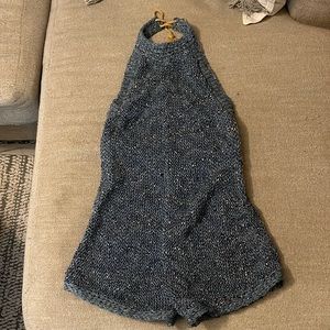 Knit Free People Open Back Romper